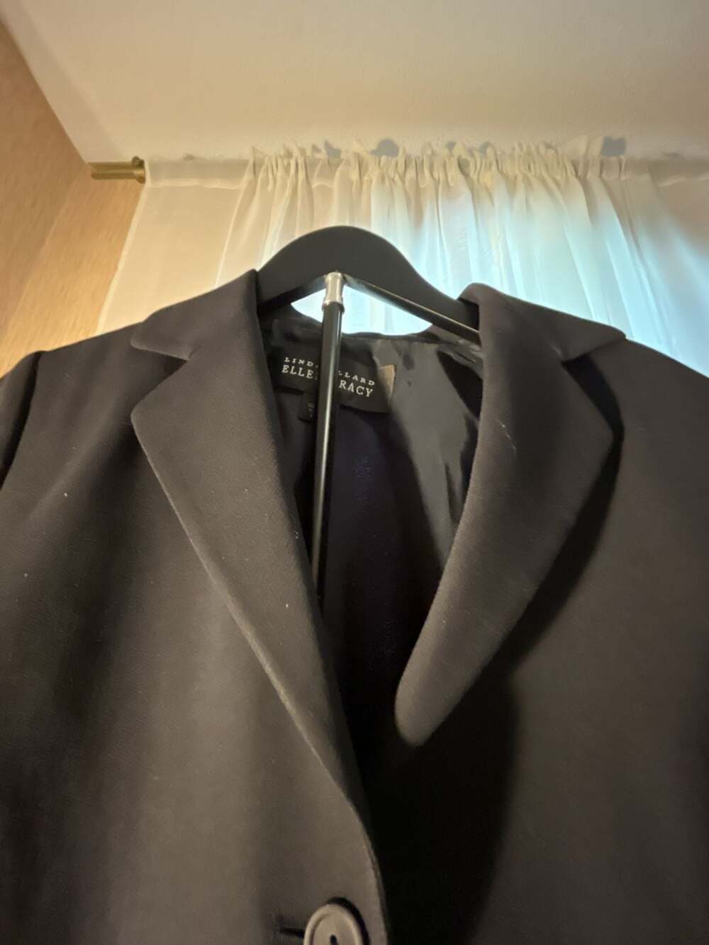 Linda Allard Ellen Tracy Black Wool Blazer Jacket 2
